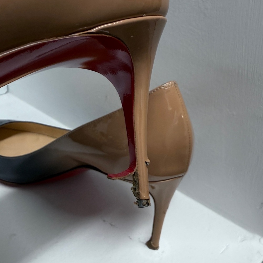 Christian Louboutin Black Patent Leather Pumps - Picture 4 of 9